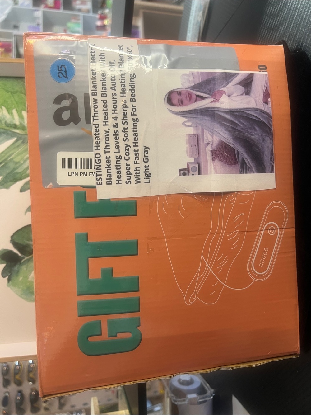 Heated Throw Blanket in Light Gray - Cozy Electric Throw